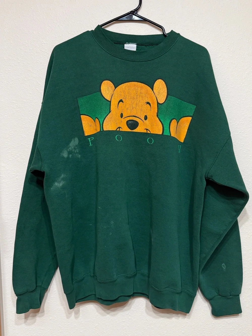 90s Disney Crewneck Sweatshirt with Yellow Winnie the Pooh Vintage